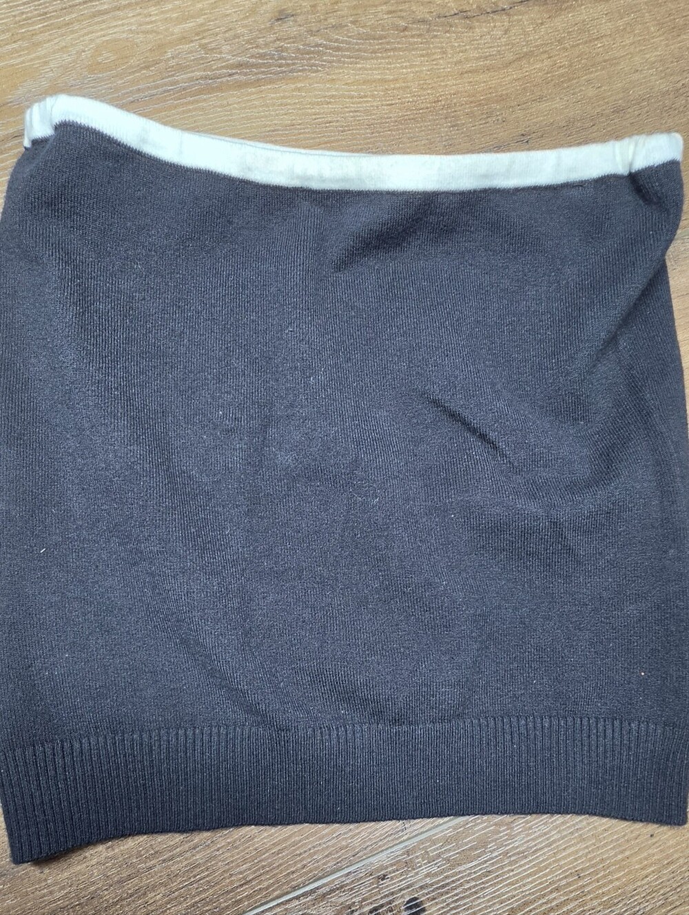 J.Crew Black & White Cotton Blend Sweater Knit Tube Top | Strapless  Size S NWOT - Picture 4 of 4